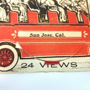 1907 San Jose CA Sight Seeing Automobile 24 Multi View Postcard Crall Whimsical