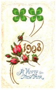 New Year ,  1908 , clovers