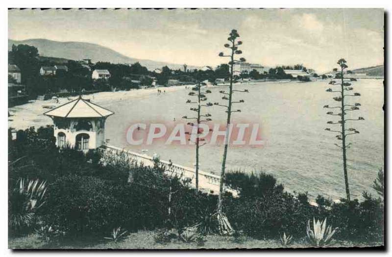 Old Postcard Toulon Beach Sablettes