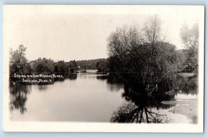 Jackson Minnesota MN Postcard RPPC Photo Scene On Des Moines River c1910's