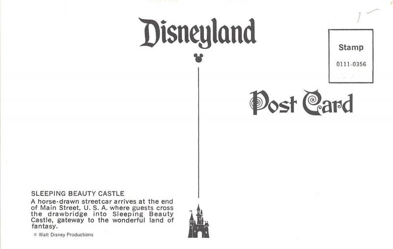 A22 CALIFORNIA Ca Postcard Chrome DISNEYLAND Anaheim Sleepinmg Beauty Castle 1