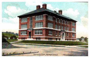 Postcard SCHOOL SCENE Danbury Connecticut CT AQ9195