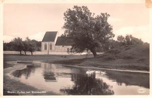 Sweden Old Vintage Antique Post Card Kyrkan och Slottsbacken Skano Unused