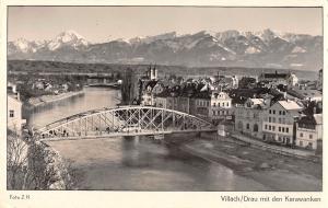 BR101220 switzerland villach drau mit den karawanken real photo