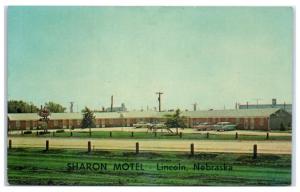 1950s Sharon Motel, Lincoln, NE Postcard