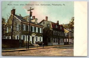 Philadelphia Pennsylvania~Street View Of Morris House In Germantown~Vtg Postcard