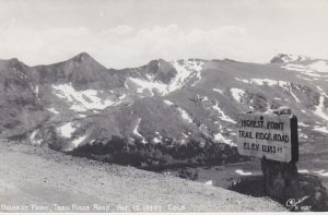 Colorado Trail Ridge Road Highest Point Roadside Marker Real Photo