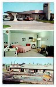 OKLAHOMA CITY, OK ~ Route 66 TOWN HOUSE MOTEL Roadside ca 1950s  Postcard