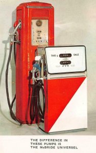 McBRIDE UNIVERSEL GAS PUMPS LOUISVILLE KENTUCKY ADVERTISING POSTCARD (1960s)