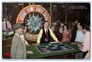 c1940's Wheel Of Fortune Scene Las Vegas Nevada NV Unposted  Vintage Postcard