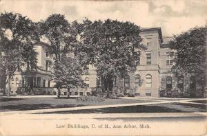 Ann Arbor Michigan University Law Bldgs Antique Postcard K59159