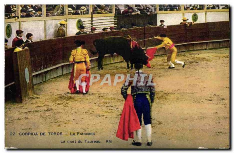 Old Postcard Bullfight Bullfight The estocada