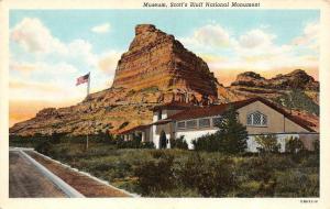 GERING, NE Nebraska   MUSEUM~Scott's Bluff National Monument   c1930's Postcard