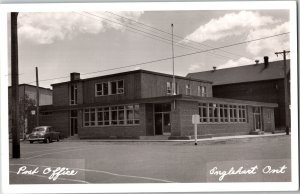 CKC RPPC Postcard ON Englehart Post Office Old Car EXTREMELY RARE 1940s K68