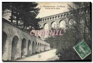 Old Postcard Roquefavou Road Station Exit