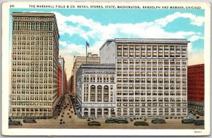 Chicago Illinois, Marshall Field & Co. Retail Stores Building, Vintage Postcard