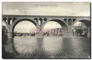 Albi - Three Bridges on the Tarn - Old Postcard