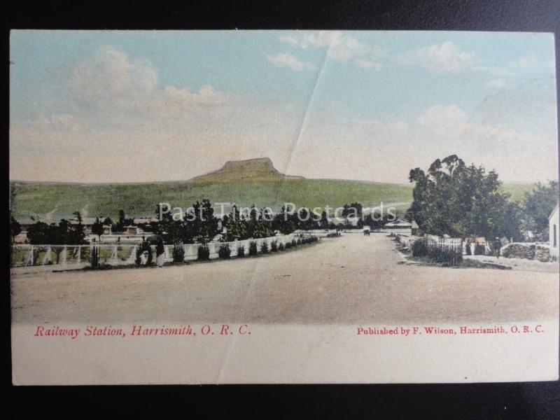 South Africa HARRISMITH O.R.C. RAILWAY STATION c1909 old Postcard by F. Wilson