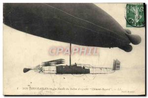 Old Postcard Jet Aviation Airship Zeppelin the nacelle Clement Bayard airship