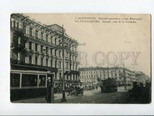 287446 RUSSIA St. Petersburg Nevsky Prospekt corner of Fontanka TRAMS GMB 