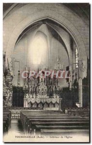Tourouzelle Old Postcard Interior of & # 39eglise