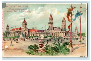 1904 HTL Hold to Light World Fair St. Louis Palace of Machinery Postcard