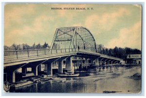 1909 View Of Bridge And River Sylvan Beach New York NY Posted Vintage Postcard