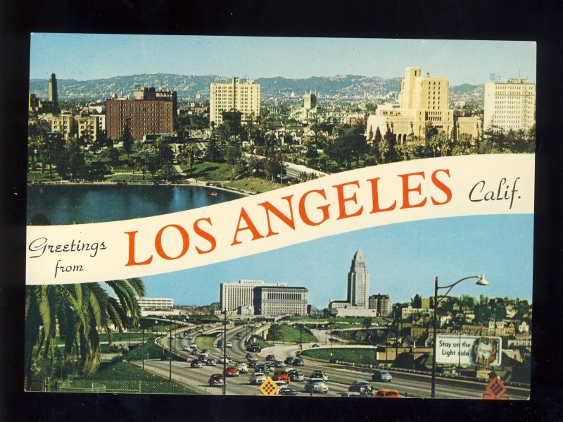 Los Angeles, California/CA Postcard, Wilshire Boulevard/Civic Center, Near Mint!