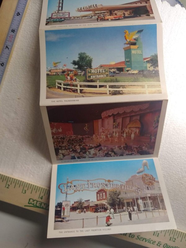 Postcard Folder Downtown Las Vegas At Night, Greetings From Las Vegas, Nevada