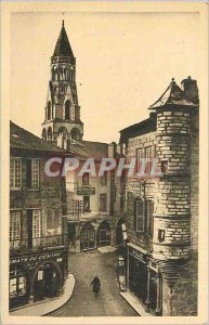 Postcard Old St Leonard (Haute V) Old Houses and the Round Tower