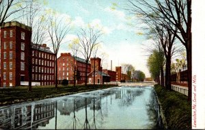 Maine Lewiston View Of Canal and Mills