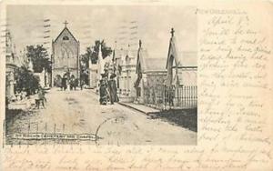 1907 NEW ORLEANS, LA St. Rochs Cemetery & Chapel 10139 po...