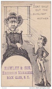 TC: Hawley & Son , EXCURSION MANAGERS , Rock Glen , New York , 1890s