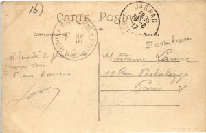 CPA AK JARNAC Place du Chateau TRAM VAPEUR (977581)