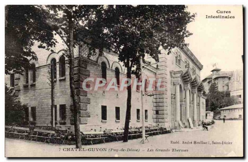 Auvergne Old Postcard Chatel Guyon Large baths