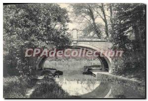 Old Postcard Villeneuve Park view from the Stone Bridge