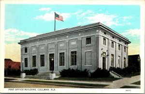Postcard AL Cullman Post Office Building 1920s L14