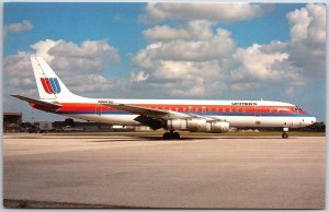 Airplane United McDonnell Douglas DC-8-52 United Airlines of Chicago Postcard