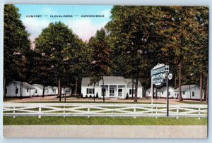 c1940's Homewood Manor Tourist Court & Restaurant Jackson Mississippi Postcard