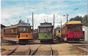 Three Trolley Cars Seashore Trolley Museum Kennebunkport Maine