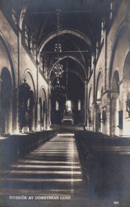 Sweden Lund Interiör AV Domkyrkan Vintage RPPC C244