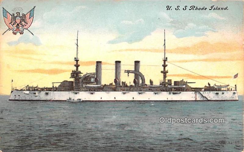 USS Rhode Island Military Battleship 1911 