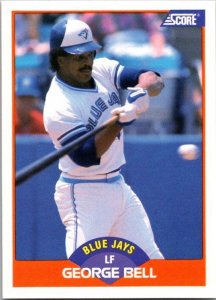 1989 Score Baseball Card George Bell Toronto Blue Jays sk29820