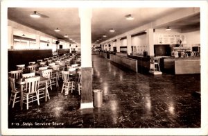 Real Photo Postcard Navy Military Ship's Service Store, possibly Hawaii