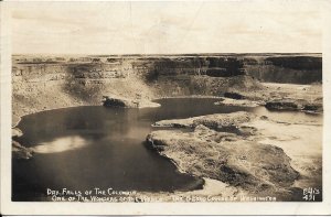 RPPC; Dry Falls of the Columbia, Grand Coulee, WA, used Ellis #491 (PC1730)