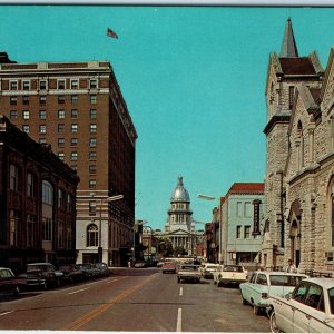 c1960s Springfield, IL Downtown Scene Capitol Avenue Capitol Chrome PC Cars A307