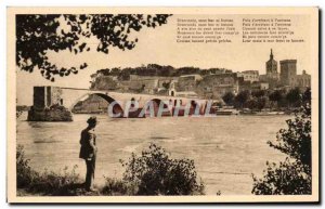 Old Postcard Avignon Bridge