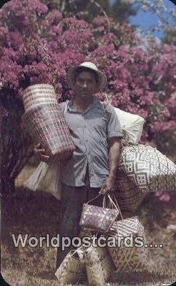 Basket Man El Valle Republic of Panama Unused 