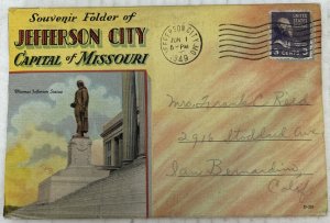 Jefferson City Missouri State Capital 18 Postcards Souvenir Folder Posted 1949