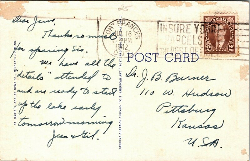 M & O Paper Mill - International Falls - Minnesota - Vintage Postcard
